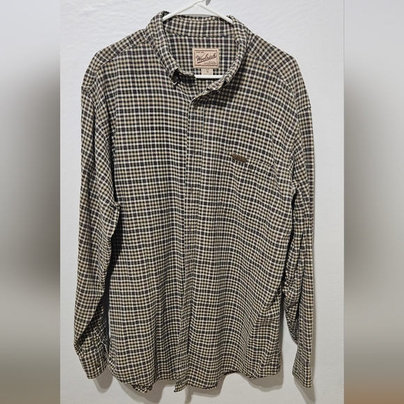 Woolrich Men's Long Sleeve Tartam Plaid Flannel Button Down Cotton Shirt XL B14 - Picture 1 of 5